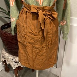 Midi skirt brown camel color